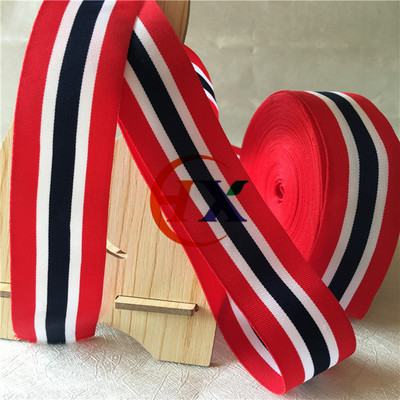 厂家直销鱼丝线织带 服装鞋帽用红白蓝间色包边带 各规格颜色定制